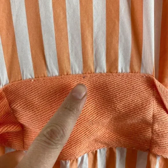 Lake Kimono Robe Melon Striped Orange Women's XXL Casual Pajamas - Picture 10 of 16